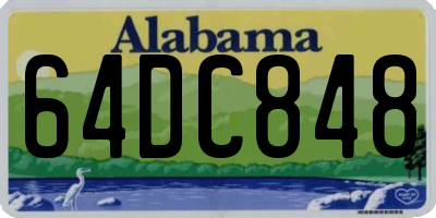 AL license plate 64DC848