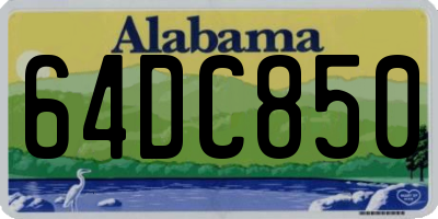 AL license plate 64DC850