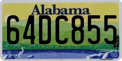 AL license plate 64DC855