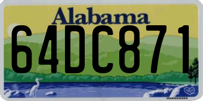 AL license plate 64DC871