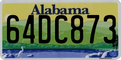 AL license plate 64DC873