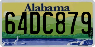 AL license plate 64DC879