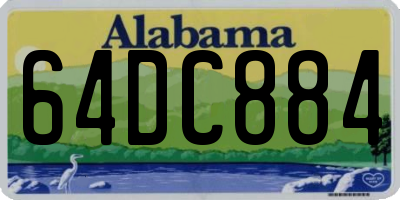 AL license plate 64DC884