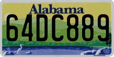 AL license plate 64DC889
