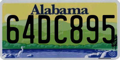 AL license plate 64DC895