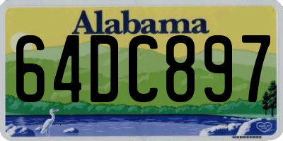 AL license plate 64DC897