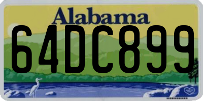 AL license plate 64DC899