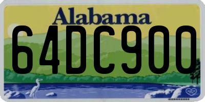 AL license plate 64DC900