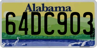 AL license plate 64DC903