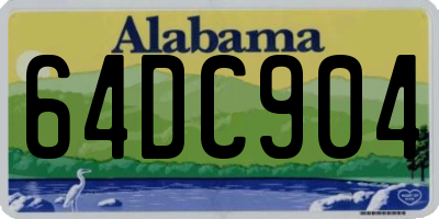 AL license plate 64DC904