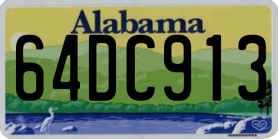AL license plate 64DC913