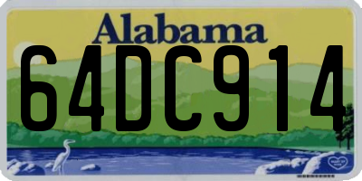 AL license plate 64DC914
