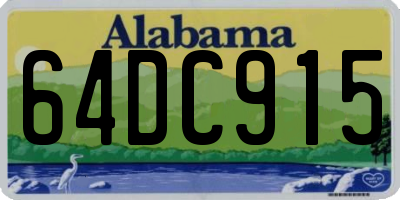 AL license plate 64DC915
