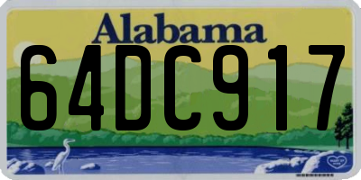AL license plate 64DC917