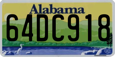 AL license plate 64DC918