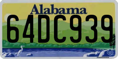 AL license plate 64DC939
