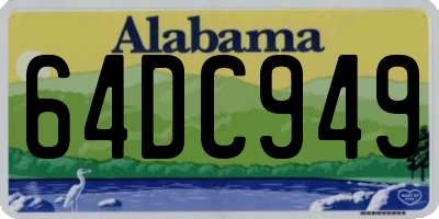 AL license plate 64DC949