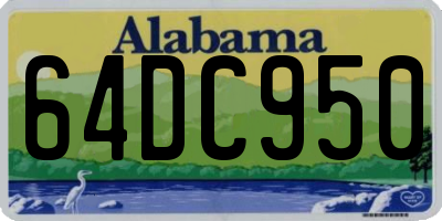 AL license plate 64DC950
