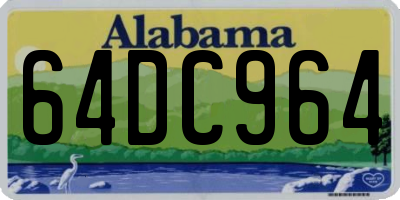 AL license plate 64DC964