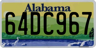 AL license plate 64DC967