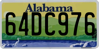 AL license plate 64DC976