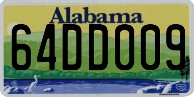 AL license plate 64DD009