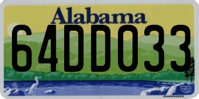 AL license plate 64DD033