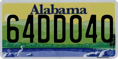 AL license plate 64DD040