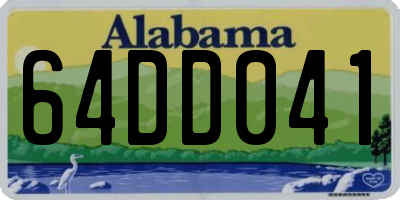 AL license plate 64DD041