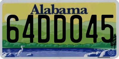 AL license plate 64DD045