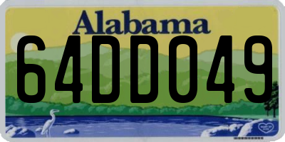 AL license plate 64DD049