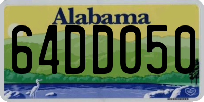 AL license plate 64DD050