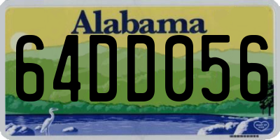 AL license plate 64DD056