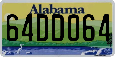AL license plate 64DD064