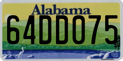 AL license plate 64DD075