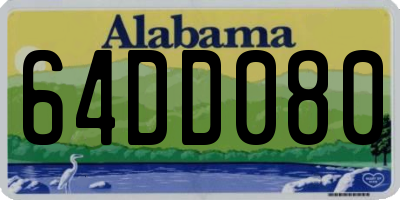 AL license plate 64DD080