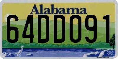AL license plate 64DD091