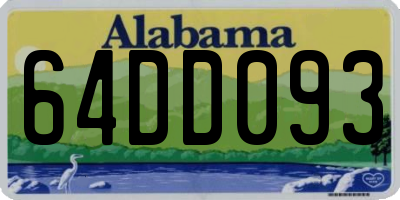 AL license plate 64DD093