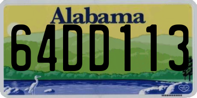 AL license plate 64DD113