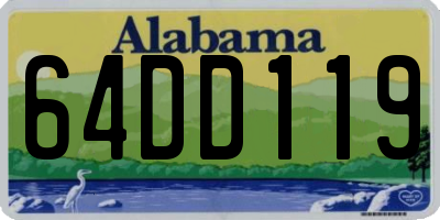 AL license plate 64DD119