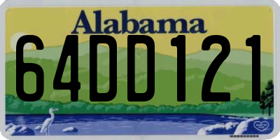 AL license plate 64DD121