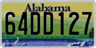 AL license plate 64DD127