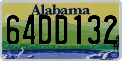 AL license plate 64DD132