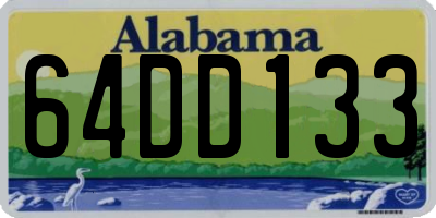 AL license plate 64DD133