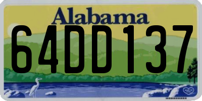 AL license plate 64DD137