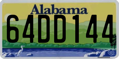 AL license plate 64DD144