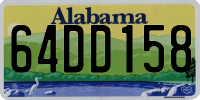 AL license plate 64DD158