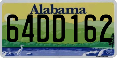 AL license plate 64DD162