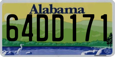 AL license plate 64DD171