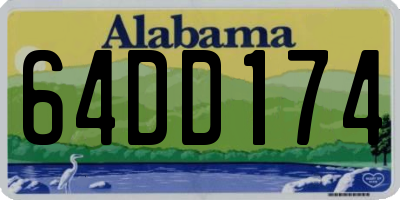 AL license plate 64DD174